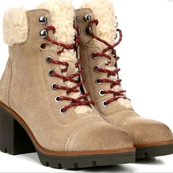 Naturalizer Women's Varuna 2 Waterproof Booties Oatmeal Suede Size 7.5 - Picture 1 of 6